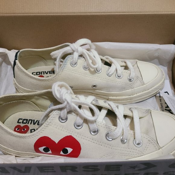 CDG PLAY x Converse Unisex Chuck Taylor All Star Peek-A-Boo Low-Top Sneakers - Picture 1 of 15